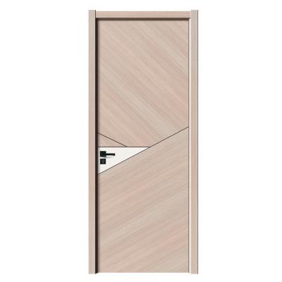 China Sound Insulation Melamine Wood Doors Refine Solid Wood Doors Contemporary Wooden Interior Doors for sale