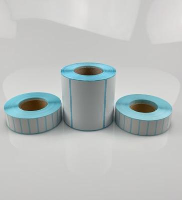 China Direct Thermal Sticker DT Sticker for Barcode Printing with blue glassine liner for sale