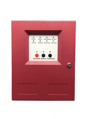 Cina 12 anni della fabbrica AC90-270V dell'allarme antincendio di zone convenzionali del pannello di controllo 2 di tempo di impiego lungo rosso in vendita