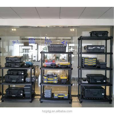 China Double Sided Classical Merchandise Shelf Storage Wall Racks Plastic Store Shelves for sale