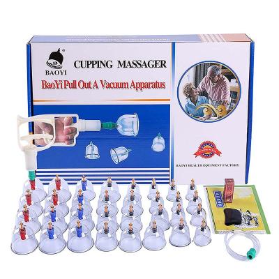 China Whole body Wholesale Effective Health Care 32 Cupping Cups Medical Vacuum Cans Suction Therapy Back Body Massager Set Cupping Vacuum for sale