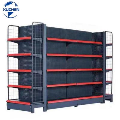 China Manufacturer High Quality Double Sided Supermarket Shelves Installation Steps Perform Picture One Stop Service for sale