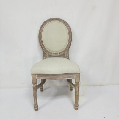 China Modern French Style Round Chair Log Solid Wood Dining Chair for sale