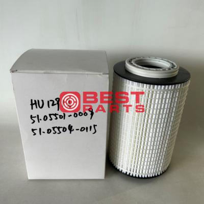 China Oil Filter Elements 51.05501.0009 51.05501.0013 51.05504.0115 51.05504.0126 LF17529 HU1291/1Z P40042 E831H zu verkaufen