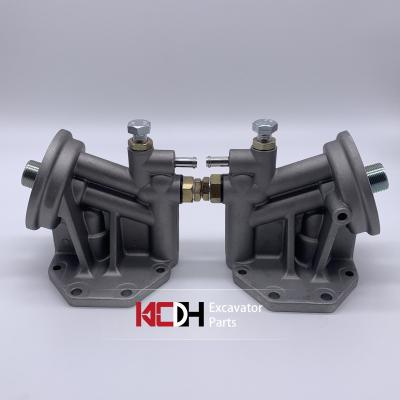 China 312D 315D 320C 320D 323D excavator parts 1R-0739 oil filter base 1R0739 aluminum eight-hole base, suitable for air f for sale