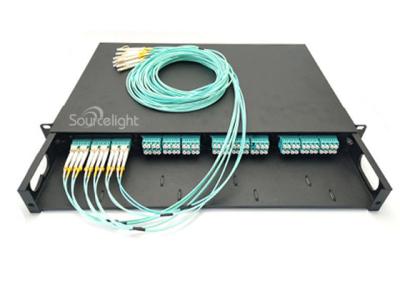 中国 FTTH MPO MTPのパッチ・コード、OM3 LCの二重アダプターが付いているMPO MTPカセット 販売のため