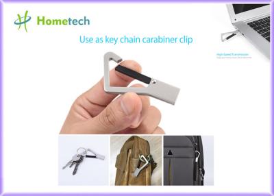Chine Le pouce fait sur commande en métal de logo conduit USB Memoria formé par clé/métal Carabiner à vendre