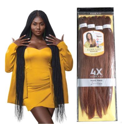 China EZ Pre-Stretched Prestretched 4X Ombre Color Expression Hair Ruwa Synthetic Braiding Hair Wholesale Braids EZ Crochet Braiding Hair Extension for sale