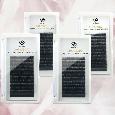 China Lash Vendor Wholesale Natural Soft Luxury Classic Eyelash Curler Korea Premium Individual Eyelash Extension for sale