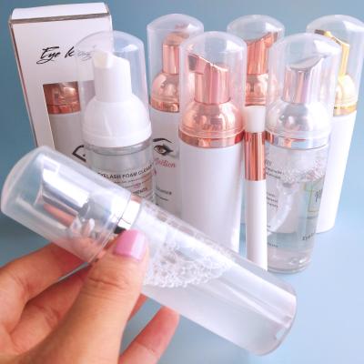 China Wholesale Natural Long Whips Extension Shampoo Eyelash Detergent Private Label Eyelash Cleaning Foam for sale
