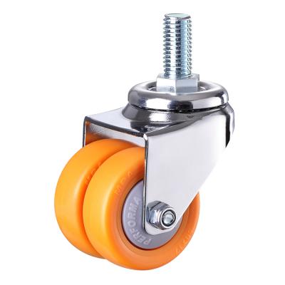 China 2 Inch Wheels Double Wheels Silent Furniture Casters Nylon Moving Wheel Casters For Chair Vending Machine Casters for sale