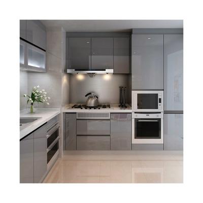 Cina Armadi di cucina modulari in legno ad alta lucentezza e impermeabilità in stile europeo con dimensioni personalizzate in vendita