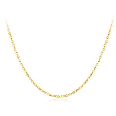 China Real 18k Gold Cross Chain Engagement 18K Gold Plated Sterling Silver Cross Necklace Chain For Lady 925 Silver Chains for sale