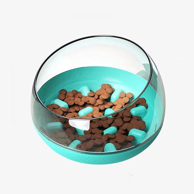 China New Automatic Pet Clogging Slow Food Bowl Indoor Household Dog Bowl Prevent Obesity Help Health and Shaped Slow Food Space Capsule Dog Bowl for sale