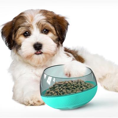 China New Automatic Pet Bowls Slow Food Feeding Space Capsule Shaped Ceramic Pet Bowl With Stand for sale