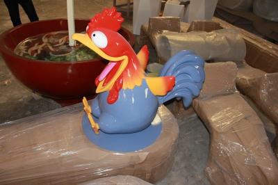 China event party sculpture rooster mascot statue strong fiberglass rooster in garden/ plaza/ shopping mall for attraction for sale