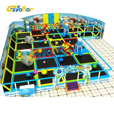 China Indoor Games Cultural Theme Park Children Kids Play Trampoline Rise Slide Game Center Customized Soft Playground Naughty Castle For Sale for sale