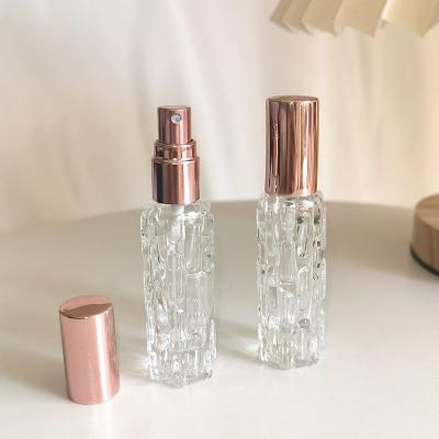 China Empty high quality cosmetic packing square fine mist spray glass perfume bottles custom clear 10ml 15ml perfume Bottle for sale