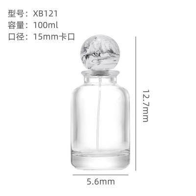 China Hot Sale 30ml 50ml 100ml round perfume bottle Crimp pump spray Parfum Packaging Bottle Spray Atomizer Perfume Bottle for sale