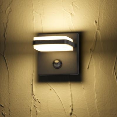 China Modern polycarbonate 2*30 smd 14w black aluminum flat motion sensor waterproof up led aluminum down wall light for sale