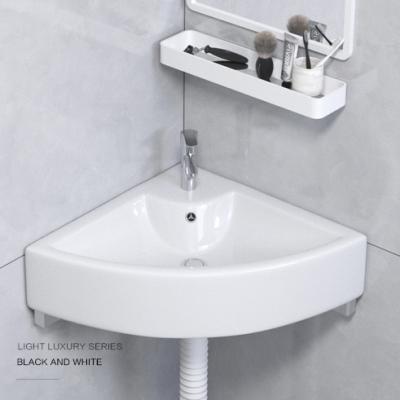 China Sell Bag Hung Rectangle Console Sink Bathroom Wall Hung Wash Basin Wall Vanity Artificial Stone Frame High Quality Easy Clean Basin for sale