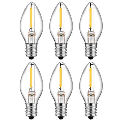 China Residential Mini Size Lighting C7 Led Bulb 1w 2w Warm White For Crystal Light Use for sale
