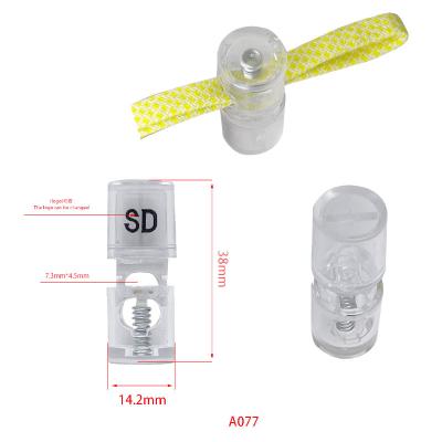 China Shoe charm low price sellers the new lock buckle stopper rope listing stopper for lace two hole rope lock for sale