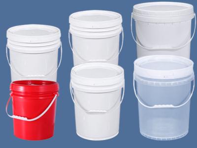 China Heavy Duty White Industrial Lubricant Storage 20L Capacity PP/HDPE Bucket with Feature en venta