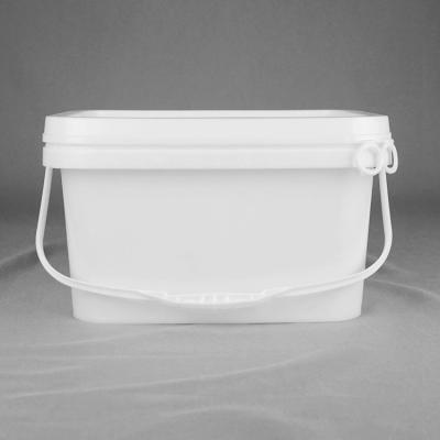 China Cubo plástico modificado para requisitos particulares del cubo 5L de los PP del color con forma cuadrada de la tapa en venta