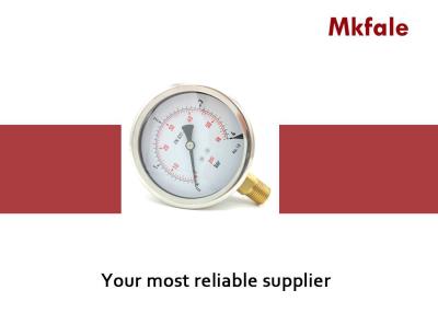 China 100mm liquid filled pressure gauge Stainless Steel Pressure Gauge for sale