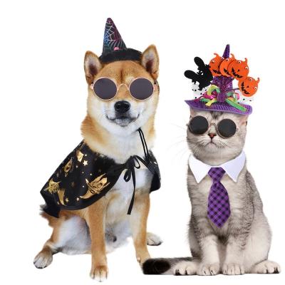 China Halloween Stocked Cat Dog Costume Pumpkin Spider Cosplay Clothes For Cats Dogs Puppy Hat for sale