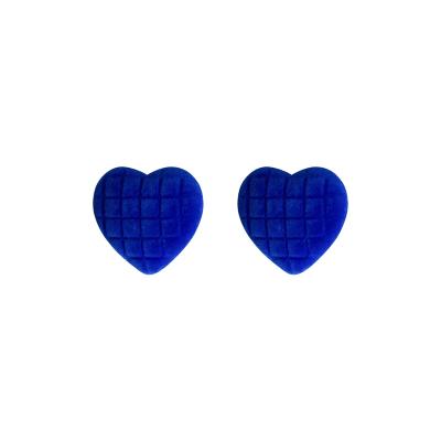 China TRENDY Charm Fashion Earrings 925 Blue Flocking Circle Earrings Silver Needle Klein Stud Earrings for sale