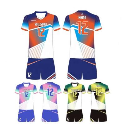China 50+/Quick Dry/Breathable Anti-UV Custom New Design Sublimated Long Short Sleeve Volleyball Uniform For Men And Women for sale