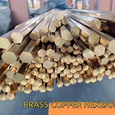 Chine Brass Hexagon Ingot 30MM Brass CW617N Hexagonal Brass Hex Bar Rod For Construction à vendre