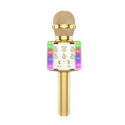 China Best Sound Perfect Karaoke 858L Wireless Microphone With Speaker For Kids USB BT Mic Portable Handheld KTV Kids Sing Mike for sale