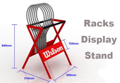 Chine Couleur rouge/bleue/grise de sports d'affichage de support de tennis de raquette de support d'affichage écologique à vendre