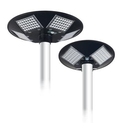 China MPPT Advanced Charge Controller LAP Round Lawn Pole Landscape Outdoor Circular Farm Walkway 150W Led Street UFO Solar Garden Lights for sale