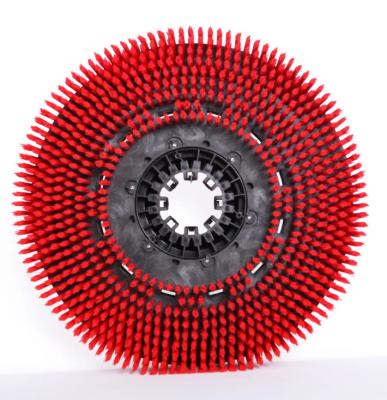 China Red Heavy Duty Polishing Brush Disc Rotary Tool Bristles Floor Machine Cleaning Brush for Floor Scrubber Washer Clean for sale