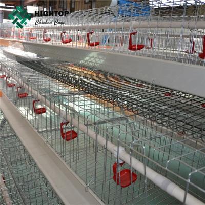 China 3 tier leve 2.15 m long 5 nests egg layer battery chicken cages layer galvanized with automated feeder zu verkaufen