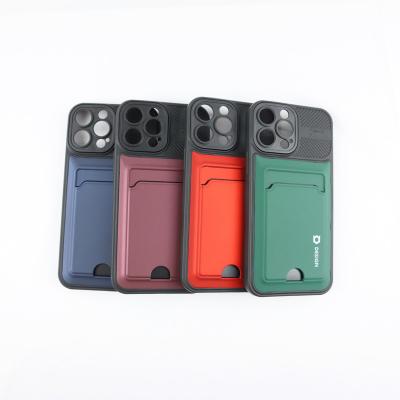 China Custom cover case for iphone 14 pro max cell phone bags&accessories can be inserted TPU cell phone case card package iphone case for sale