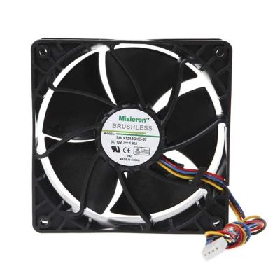 China Graphics Card Voltage DC 12V Cooler Fan 6500rpm 12cm 120mm 120x120x38mm Brushless Silent Cooling PC DC Case Fan for sale
