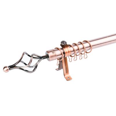 China Eco - Friendly Classic Ronchuang Curtain Poles Tracks Metal Accessories Suppliers Africa Style Single Bracket Curtain Hanger Rod Sets Hot Sale for sale