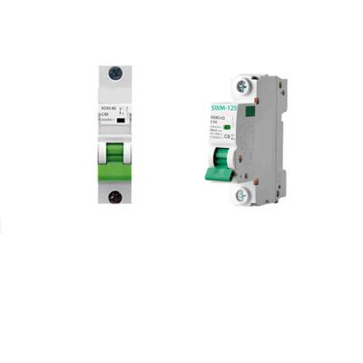Cina Electrical DC single double pole 1/2/3/4 P 40-125A 1A 2A 3A 4A 3 phase MCB mini circuit breakers in vendita