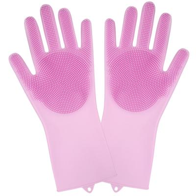 China Dishwash 100% Food Grade Silicone Rubber Brush Scrubber Household Heat Resistant Washing Products for sale