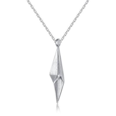 China Hiphop Retro Hip Hop Alloy Geometric Rhombus Pendant Necklace Jewelry For Men And Women for sale