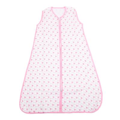 China Gauze Cotton Printed 100% Cotton Muslin Eco Friendly Sleeveless Organic Sleeping Bag for sale