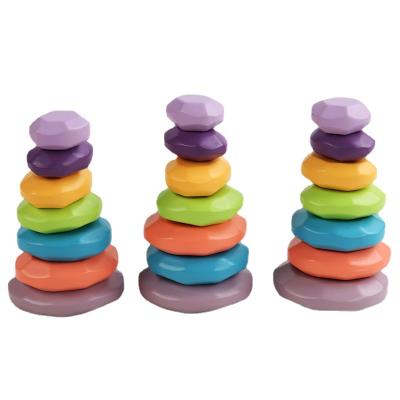 China Improve Quality 14pcs 21pcs Colored Wooden Granular Puzzle Of Child's Manual Ability Good Kids Building Blocks Toys for sale