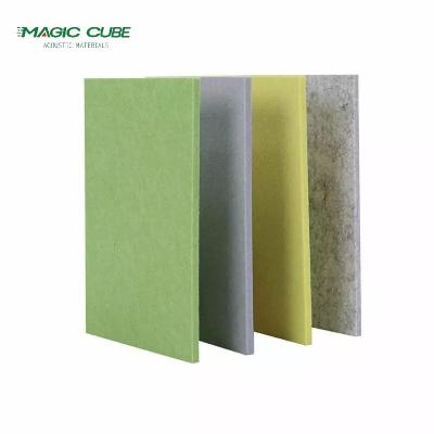 China Material acústico interior Panel de fibra de poliéster cuadrado de 12 mm de espesor en venta