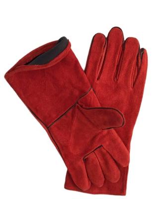 China Anti Heat Fire Proof Cow Leather Welding Working Work Gloves For Safety Welding Work for sale