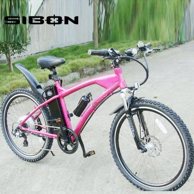 China CE 250W Lithium Battery Motor Aluminum Alloy SIBON B0510108 Suspension Brushless Aluminum 6 Speed Fork Adult Electric Bike Mountain for sale